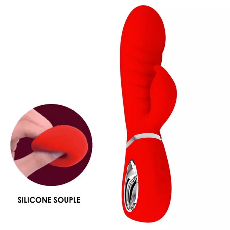 RABBIT PRESCOTT ROUGE ULTRA SOUPLE DE PRETTY LOVE