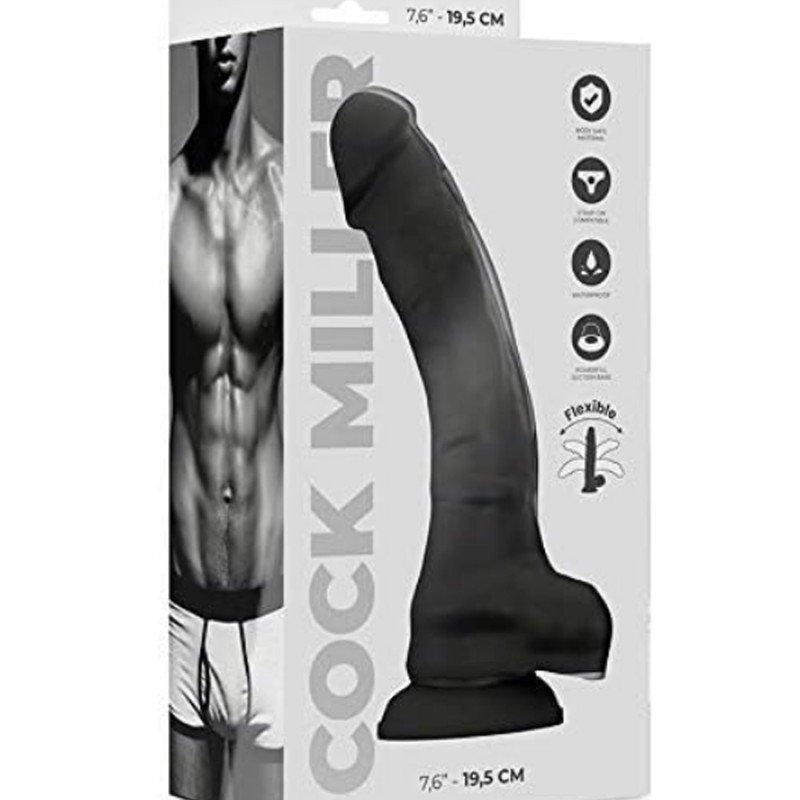 Love toys LOVE TOY VENTOUSE COCK MILLER BLACK 19.5 CM