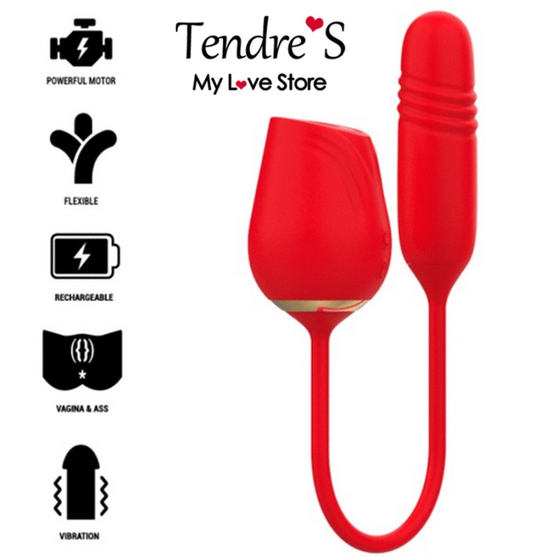 Love toys ROSE MIA AMALFI AVEC SUCCION ET VA ET VIENTS