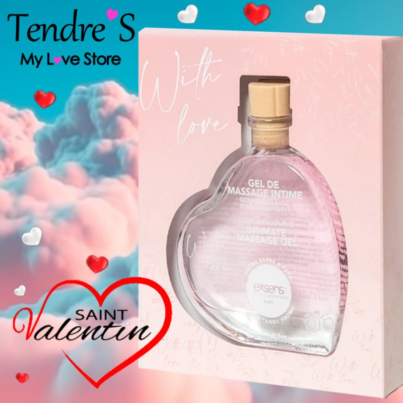 Bien Etre GEL DE MASSAGE INTIME GOURMAND BARBE A PAPA ET CHAUFFANT DE EXSENS