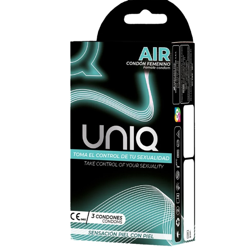 PRESERVATIF FEMININ X3 SANS LATEX AVEC AIRBUBBLE DE UNIQ