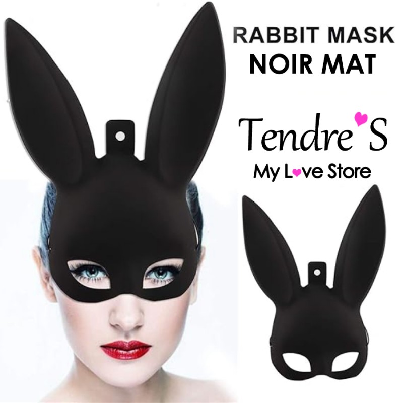 MASQUE RABBIT MASK NOIR MAT