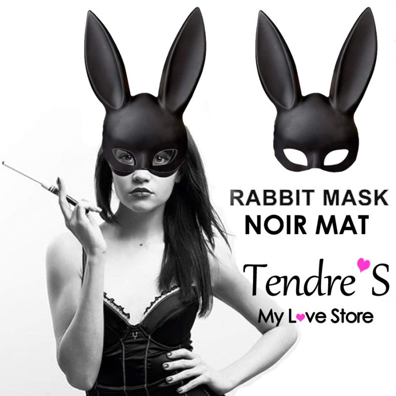 Lingerie MASQUE RABBIT MASK NOIR MAT