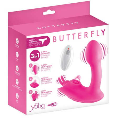 Love toys BUTTERFLY ROSE 3 EN 1 DE YOBA