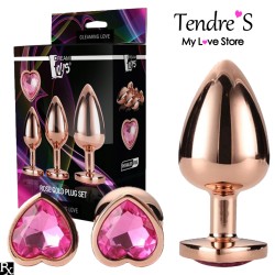 Plugs & Chapelets Anals KIT COFFRET ROSE GOLD PLUG SET DREAMTOYS