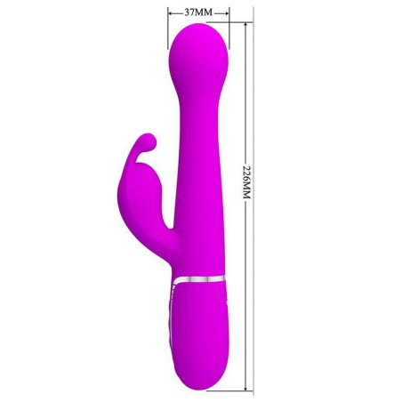 Love toys RABBIT DEJON ROSE VA ET VIENTS AVEC BILLES ROTATIVES DE PRETTY LOVE