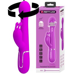 Love toys RABBIT DEJON ROSE VA ET VIENTS AVEC BILLES ROTATIVES DE PRETTY LOVE