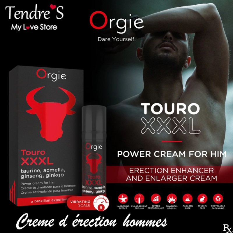 CREME D ERECTION TOURO XXXL DE ORGIE