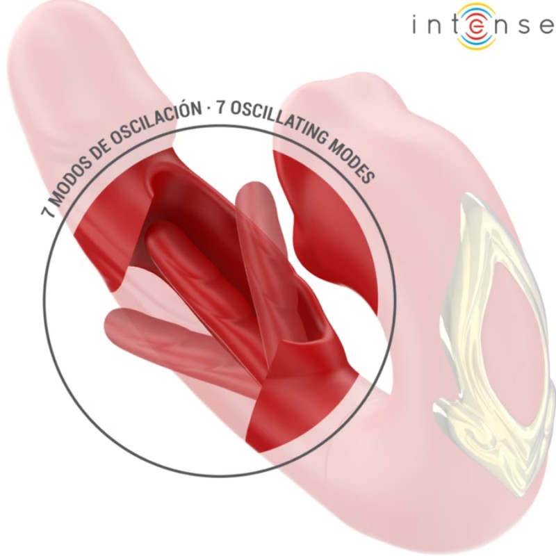 RABBIT ROUGE NATHY AVEC BOUCHE POUR CLITORIS DE INTENSE