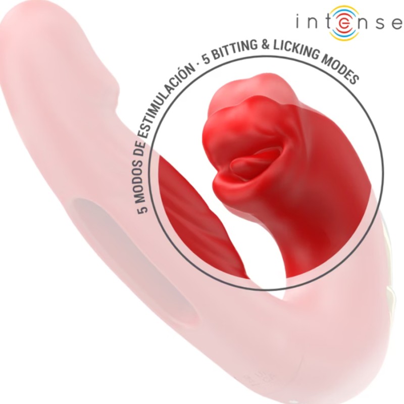 RABBIT ROUGE NATHY AVEC BOUCHE POUR CLITORIS DE INTENSE