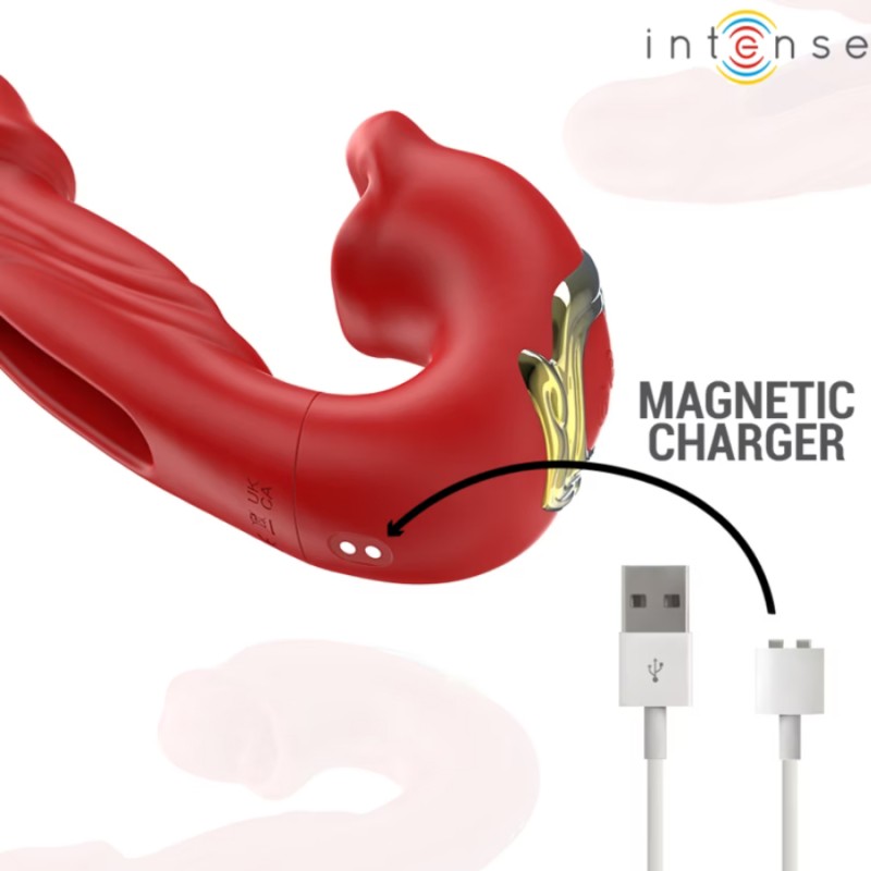 RABBIT ROUGE NATHY AVEC BOUCHE POUR CLITORIS DE INTENSE