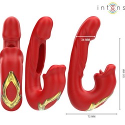 Love toys RABBIT ROUGE NATHY AVEC BOUCHE POUR CLITORIS DE INTENSE