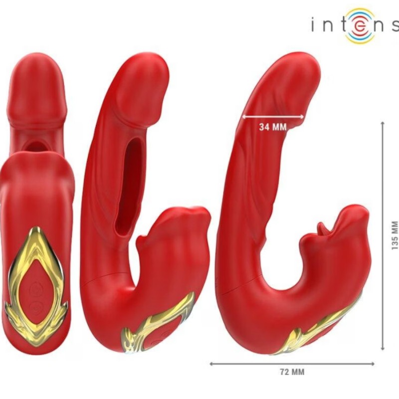 RABBIT ROUGE NATHY AVEC BOUCHE POUR CLITORIS DE INTENSE