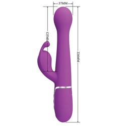 Love toys RABBIT DEJON VIOLET VA ET VIENTS AVEC BILLES ROTATIVES DE PRETTY LOVE