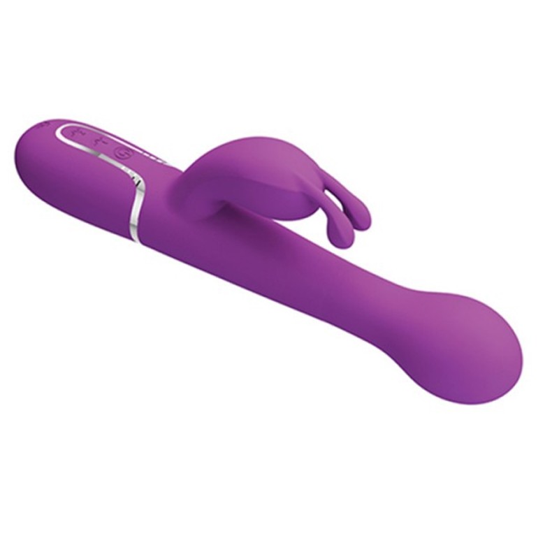 Love toys RABBIT DEJON VIOLET VA ET VIENTS AVEC BILLES ROTATIVES DE PRETTY LOVE
