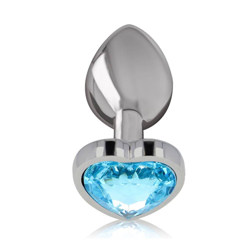 PLUG ANAL ARGENTE COEUR BLEU TAILLE S DE INTENSE