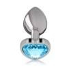 PLUG ANAL ARGENTE COEUR BLEU TAILLE S DE INTENSE