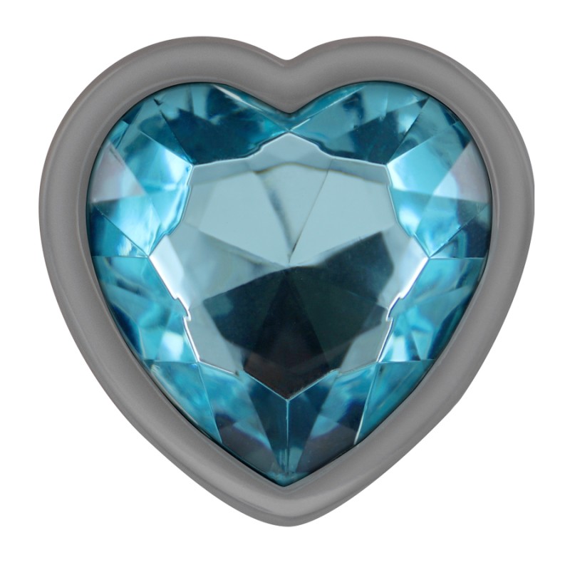 Plugs & Chapelets Anals PLUG ANAL ARGENTE COEUR BLEU TAILLE S DE INTENSE