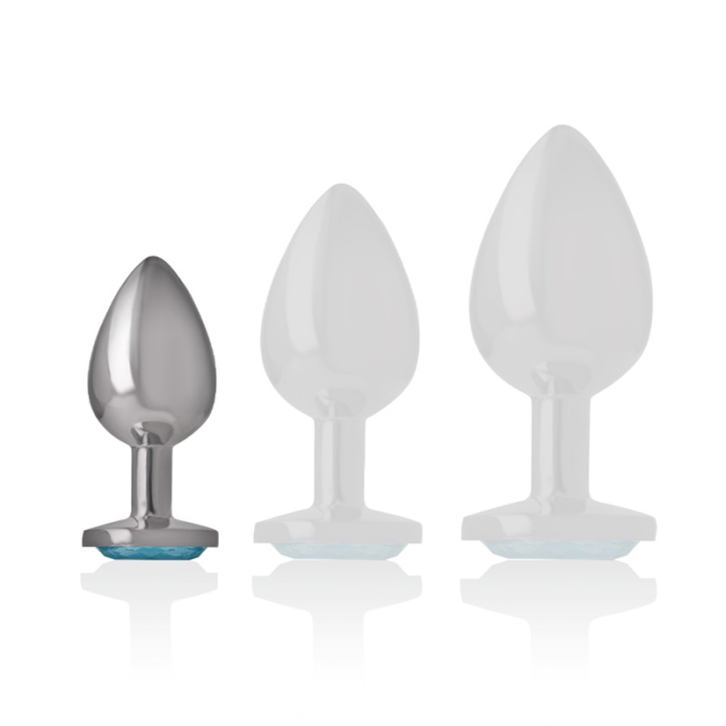 Plugs & Chapelets Anals PLUG ANAL ARGENTE COEUR BLEU TAILLE S DE INTENSE