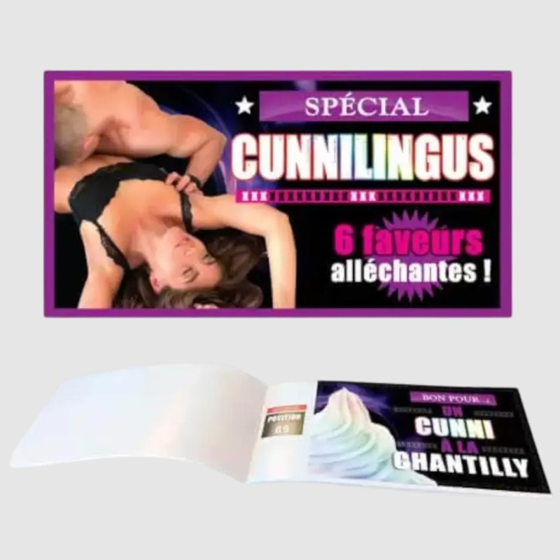 Jeux et Livres CHEQUIER SEXY CUNNILINGUS NUIT DE CHARME
