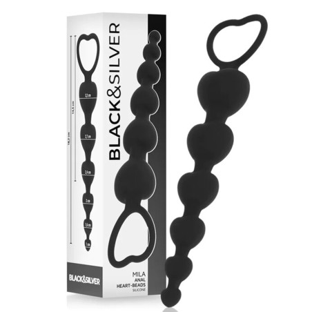 Plugs & Chapelets Anals CHAINE / CHAPELET ANAL MILA 18 CM DE BLACK & SILVER Plugs & Chapelets Anals CHAINE / CHAPELET ANAL MILA 18 CM DE BLACK & SILVER