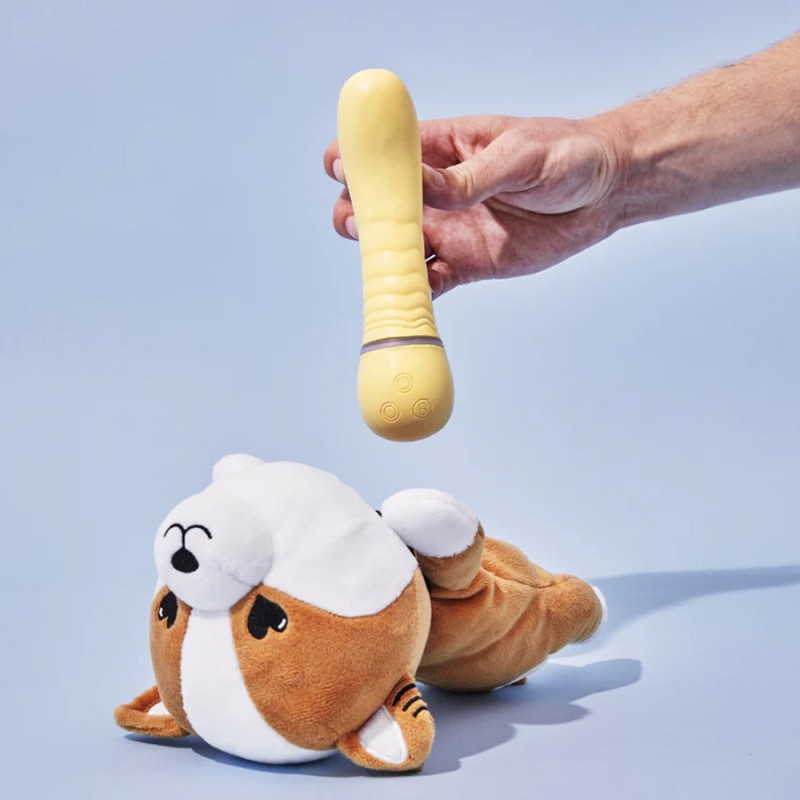 Love toys TROUSSE PELUCHE SHIBAE AVEC SEXTOY JAUNE VIBRANT DE FRIDAY BAE