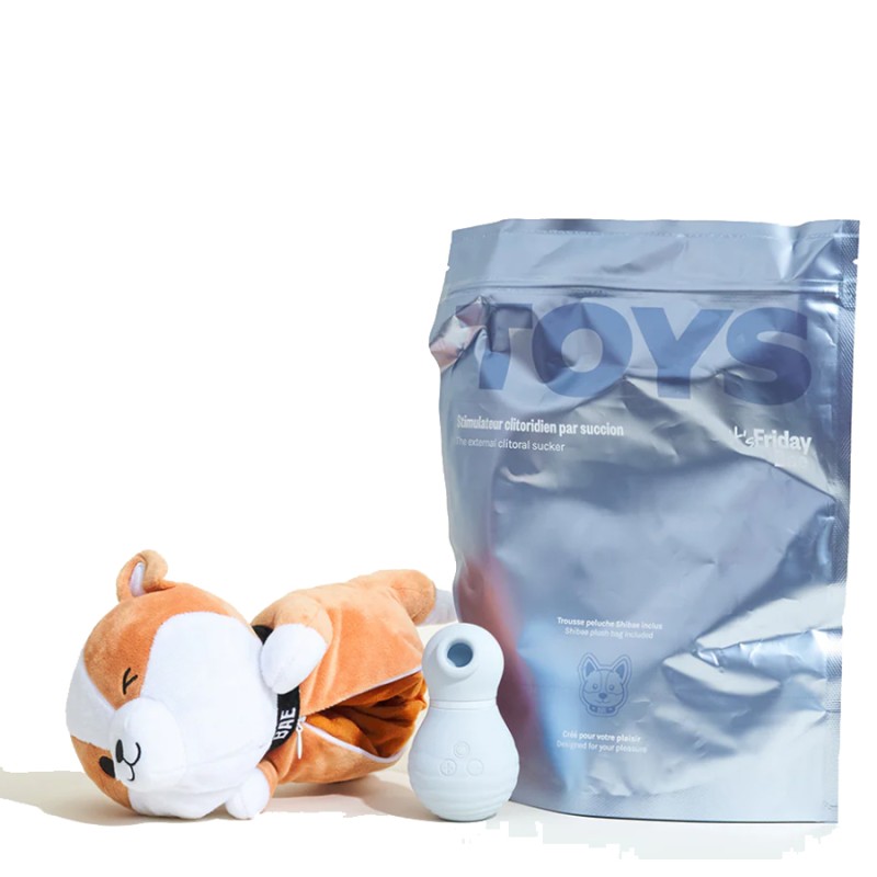 TROUSSE SEXTOYS PELUCHE SHIBAE AVEC SEXTOY BLEU CLITORIDIEN DE FRIDAY BAE