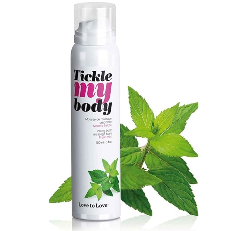 MOUSSE DE MASSAGE TICKLE MY BODY A LA MENTHE FRAICHE DE LOVE TO LOVE