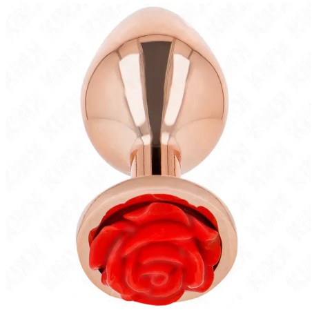 Plugs & Chapelets Anals PLUG OR ROSE METAL ROSE ROUGE TAILLE:M DE KINK