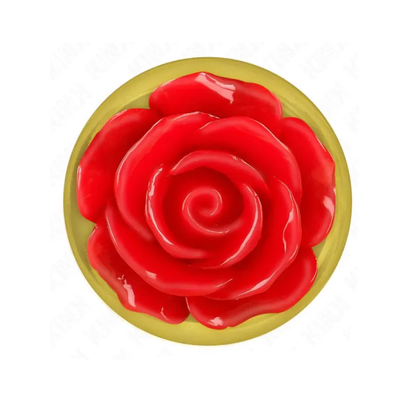 Plugs & Chapelets Anals PLUG OR METAL ROSE ROUGE TAILLE:S DE KINK