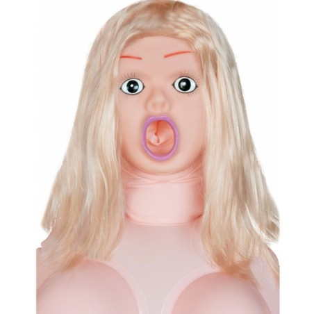 Love Toys Homme POUPEE GONFLABLE 3 ORIFICES PRETTY BLONDE 3D DE CANDY DOLLS