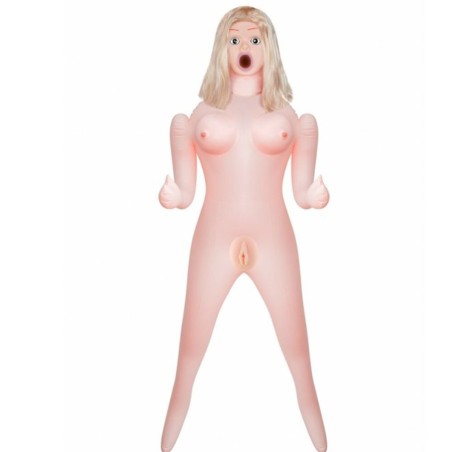 Love Toys Homme POUPEE GONFLABLE 3 ORIFICES PRETTY BLONDE 3D DE CANDY DOLLS