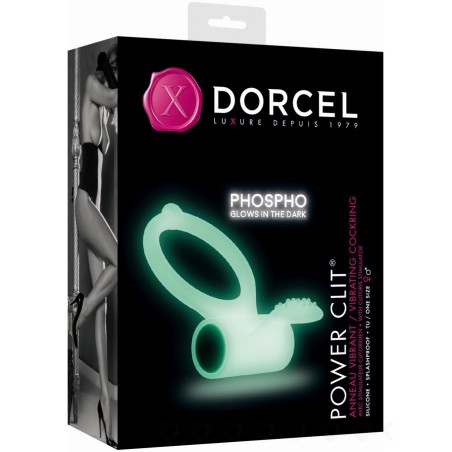 Love toys COCKRING VIBRANT PHOSPHORESCENT "POWER CLIT" DE "DORCEL"