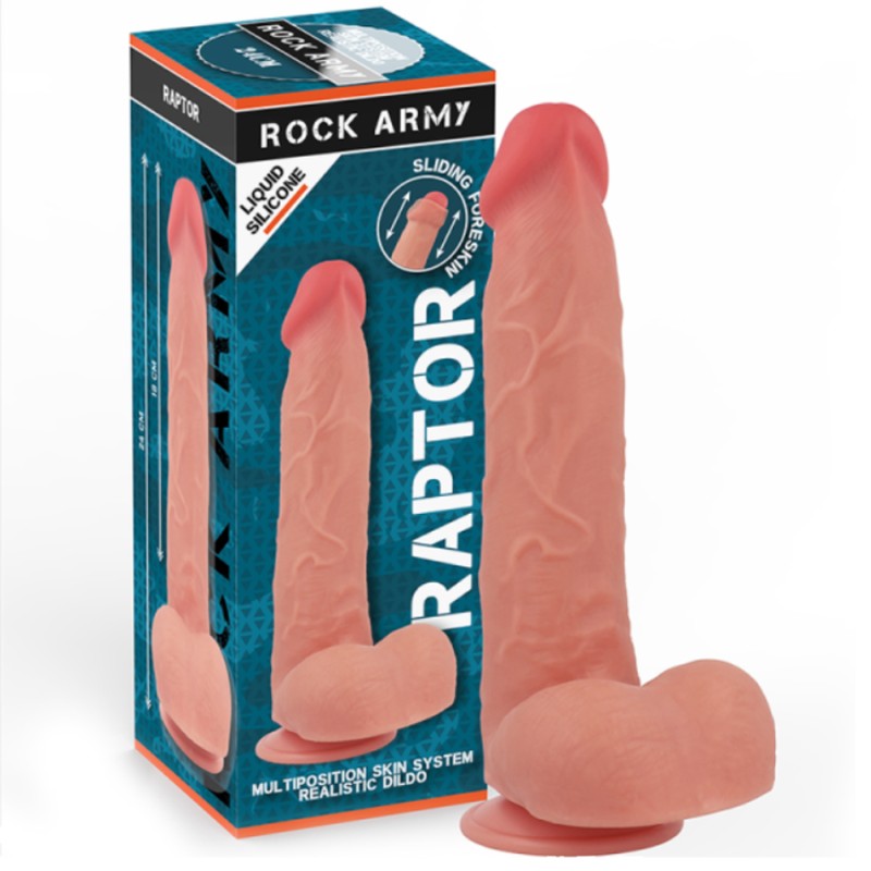 LOVE TOY VENTOUSE ROCK ARMY RAPTOR 24 CM