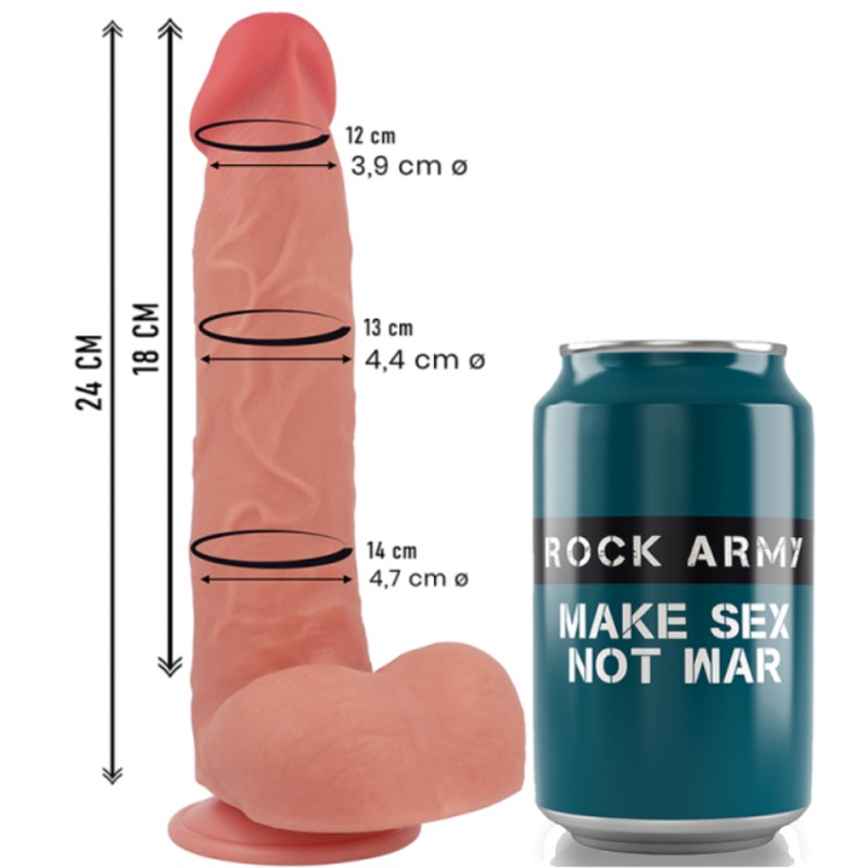 LOVE TOY VENTOUSE ROCK ARMY RAPTOR 24 CM