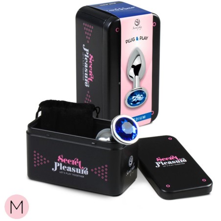 Plugs & Chapelets Anals PLUG METAL BLEU PLUG & PLAY TAILLE M DE SECRET PLAY