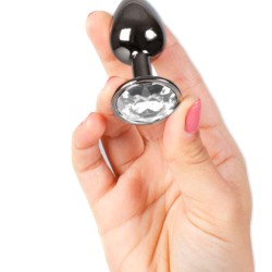 PLUG METAL CRISTAL DIAMANT GUNMETAL TAILLE S DE SECRET PLAY