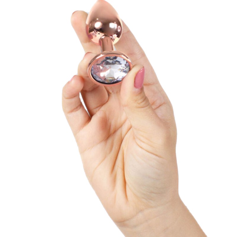Plugs & Chapelets Anals PLUG METAL CRISTAL DIAMANT ROSE GOLD TAILLE S DE SECRET PLAY