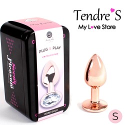 Plugs & Chapelets Anals PLUG METAL CRISTAL DIAMANT ROSE GOLD TAILLE S DE SECRET PLAY