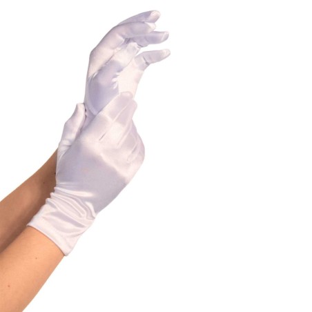 Lingerie GANTS SATIN BLANCS DE LEG AVENUE