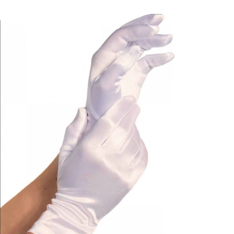 GANTS SATIN BLANCS DE LEG AVENUE