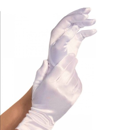 Lingerie GANTS SATIN BLANCS DE LEG AVENUE