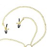 Accessoires 4 PINCES ET CHAINES DOREES A SEINS CLITORIS DE KINK Accessoires 4 PINCES ET CHAINES DOREES A SEINS CLITORIS DE KINK