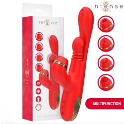 RABBIT ROUGE KATHY VA ET VIENTS VIBRATIONS ET ASPIRATION AVEC EMBOUTS DE INTENSE