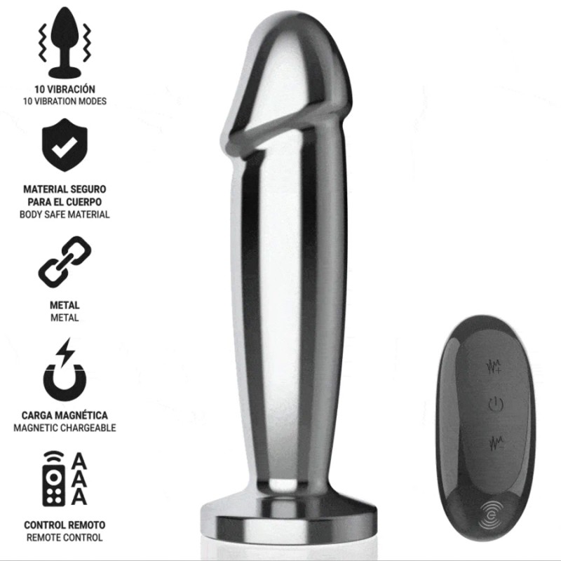 PLUG METAL VIBRANT TELECOMMANDE TAILLE M DE INTENSE