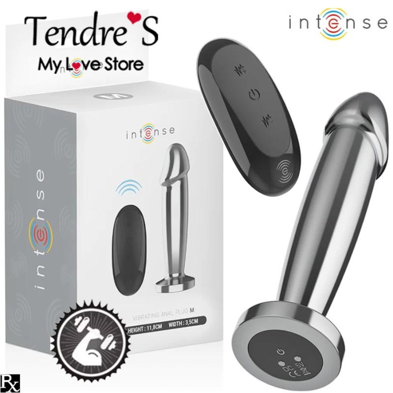 Plugs & Chapelets Anals PLUG METAL VIBRANT TELECOMMANDE TAILLE M DE INTENSE