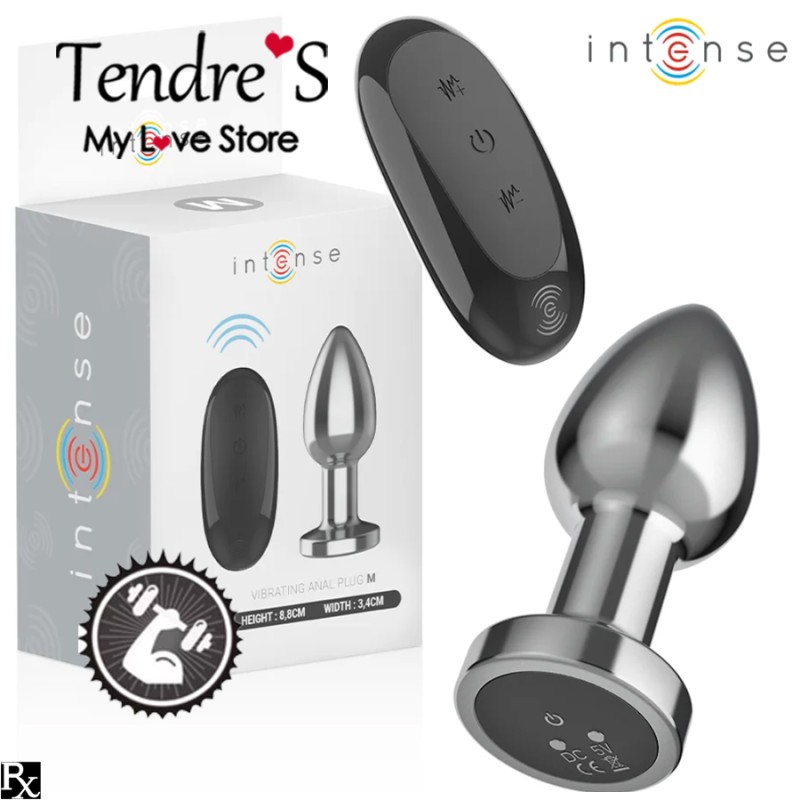 Plugs & Chapelets Anals PLUG VIBRANT METAL AVEC TELECOMMANDE TAILLE M DE INTENSE