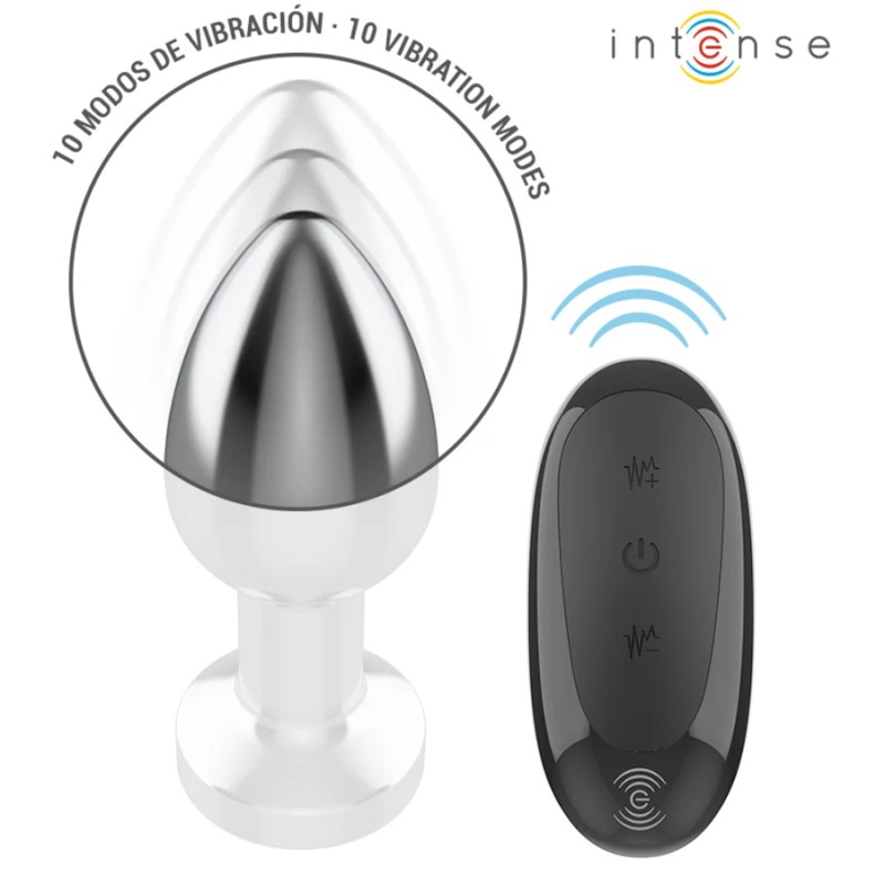 Plugs & Chapelets Anals PLUG VIBRANT METAL AVEC TELECOMMANDE TAILLE M DE INTENSE