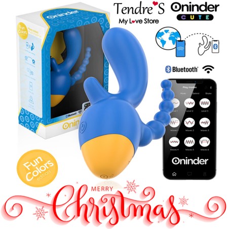 SEXTOY TRIPLE STIMULATION AVEC APPLI BLEU JAUNE DE ONINDER