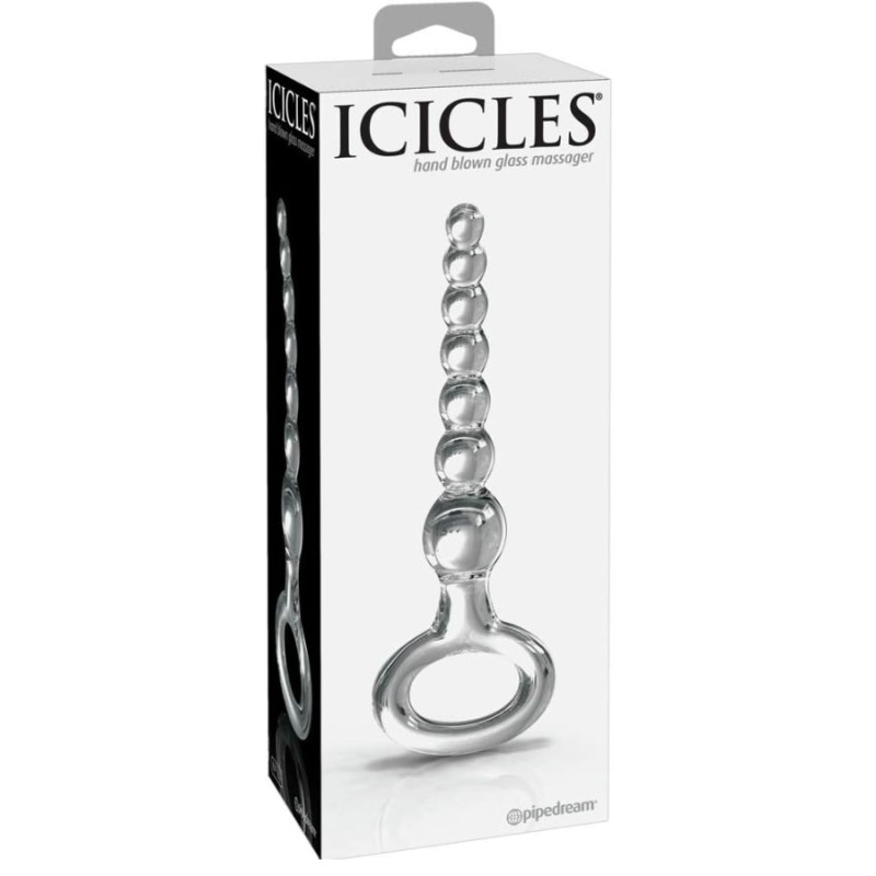 CHAPELET ANAL EN VERRE ICICLES N°67 DE PIPEDREAM